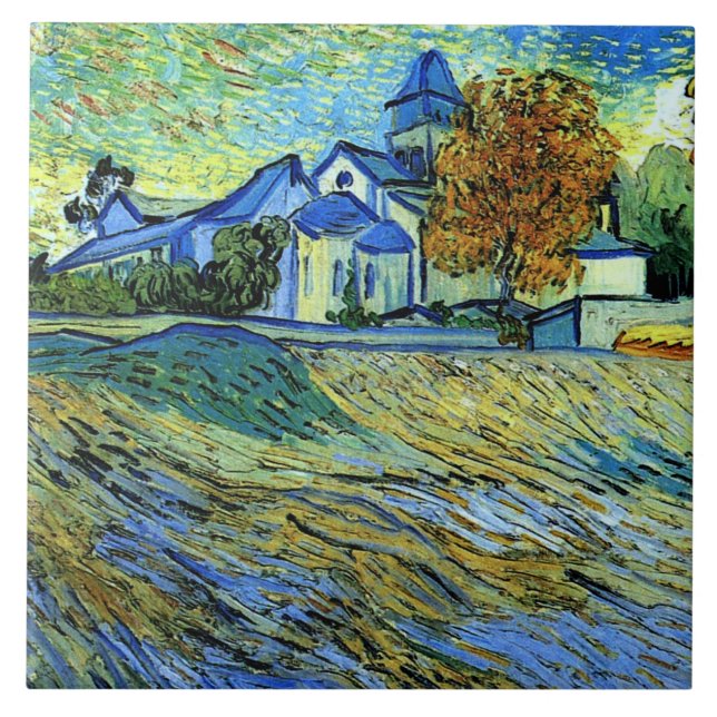 Carreau Van Gogh - Vue sur l'église Saint-Paul, (Devant)