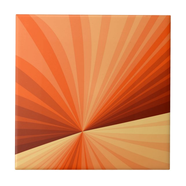 Carreau Vanille rouge orange Abstraite moderne Fractale gr (Devant)