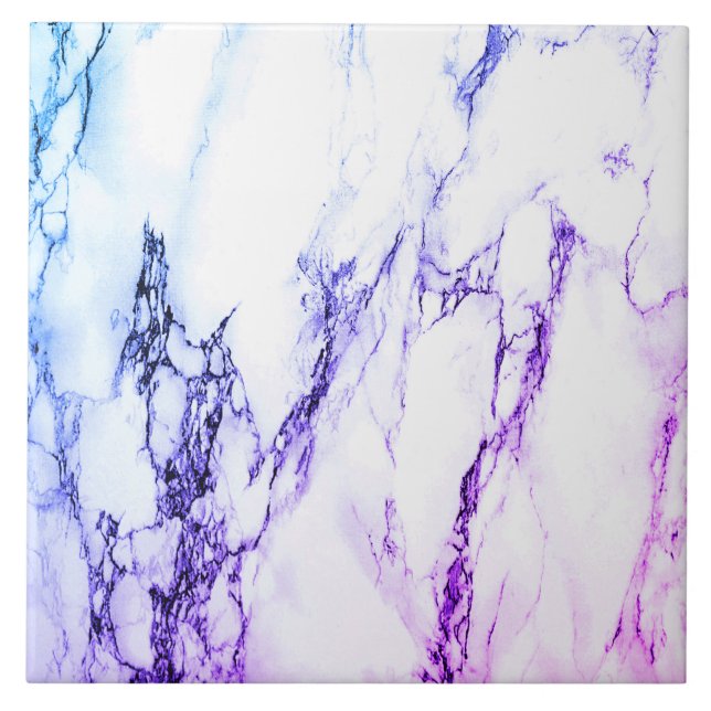 Carreau Variété de violets et de marbre à veine bleuâtre (Devant)