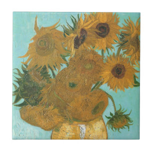 Carreau Vase avec douze tournesols par Vincent van Gogh