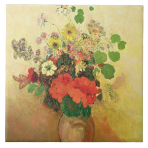 Carreau Vase de fleurs, c.1908-10 (huile sur la toile)