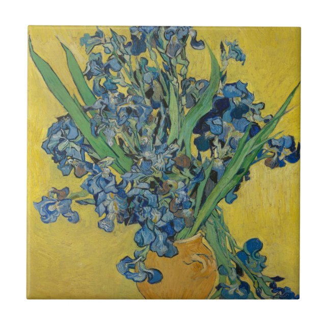 Carreau Vase Van Gogh avec Iris Classic Impressionnisme (Devant)