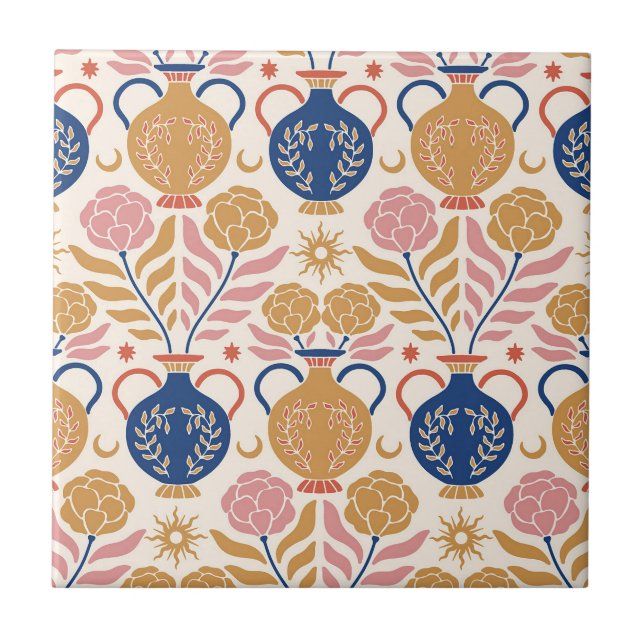Carreau vases floraux (Devant)