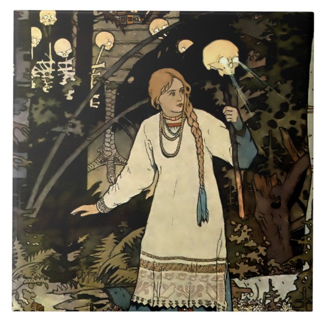 Carreau Vasilia la Belle par Ivan Bilibin (Devant)