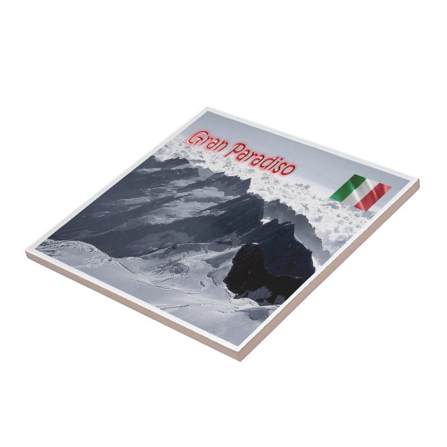 Carreau VDA035 GRAN PARADISO, les Pics, Italie, (Côté)