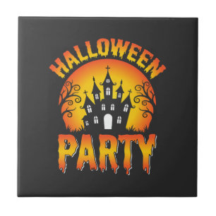 Carreau Vecteur de fête de maison hantée Halloween