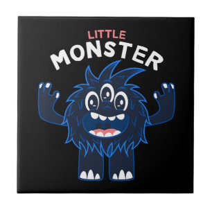 Carreau Vector mignon petit monstre dessin animé