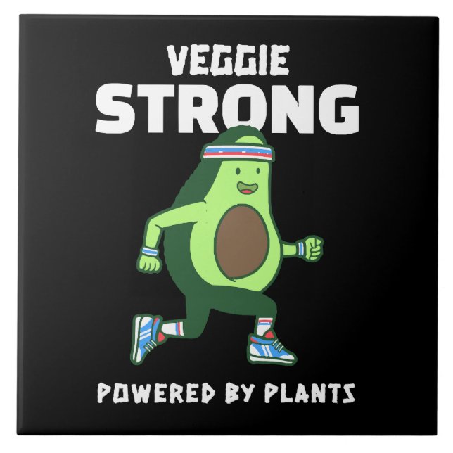 Carreau Veggie Strong, Alimenté par les plantes (Devant)
