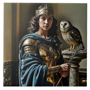 Carreau Veillée silencieuse de Minerva - déesse romaine