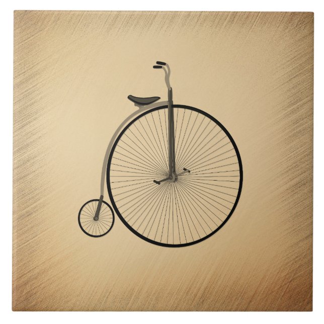 Carreau Vélo ancien à grande roue rustique (Devant)