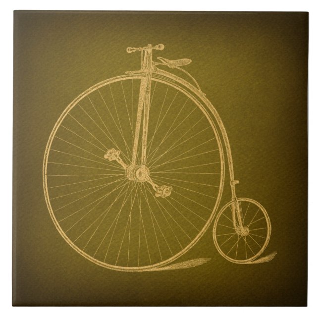 Carreau Vélo Velocipede Vintage à grande roue (Devant)