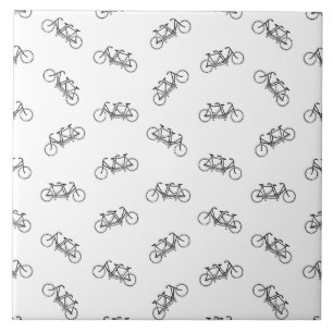 Carreau Vélo Vintage en tandem Deux Vélos de siège COUL