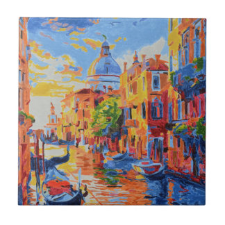 Carreau Venetian Canal at Sunset tile 