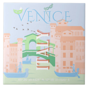 Carreau Venice Travel Art, Italie, Travel Art