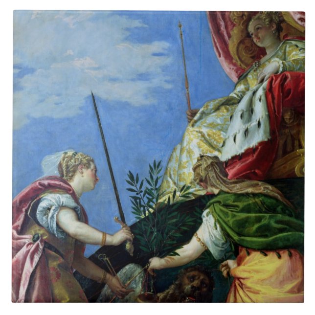 Carreau Venise a couronné entre la justice et la paix (Devant)