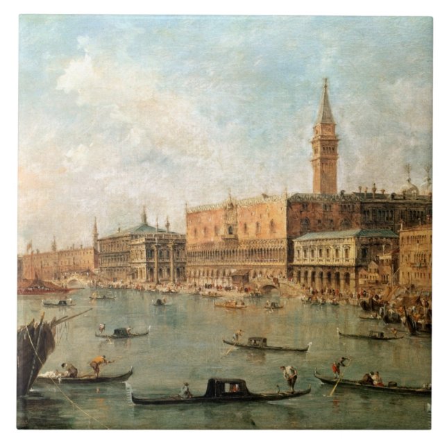 Carreau Venise : Le Palais des Doges et le Molo du Ba (Devant)