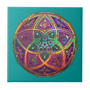 Carreau Vénus Fleur d'amour fineART Oriental Antique Gold