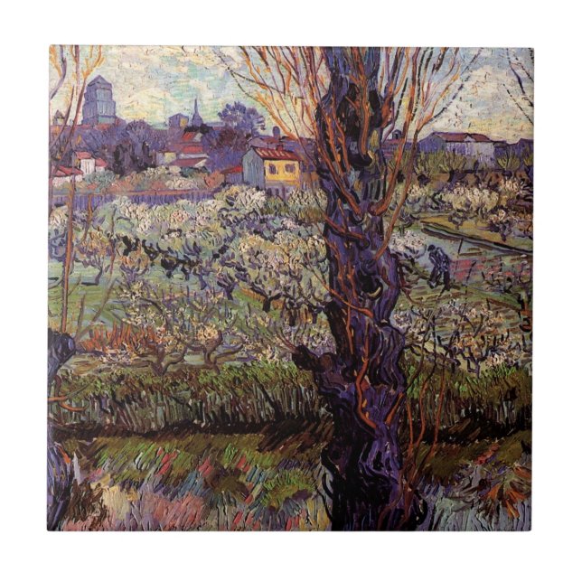 Carreau Verger en fleurs, Arles de Vincent van Gogh (Devant)