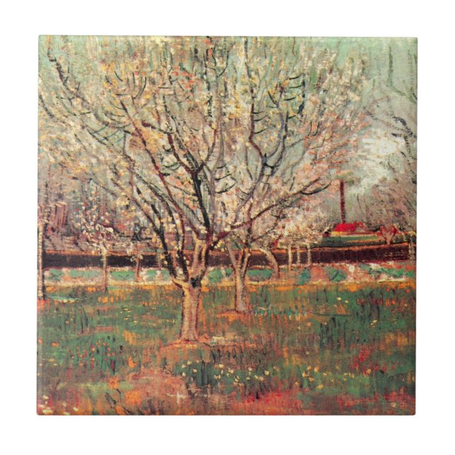 Carreau Verger en fleurs, Pruniers de Vincent van Gogh (Devant)