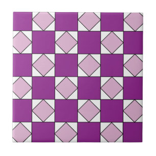 Carreau Vérificateurs Carré violet Checkers diamant