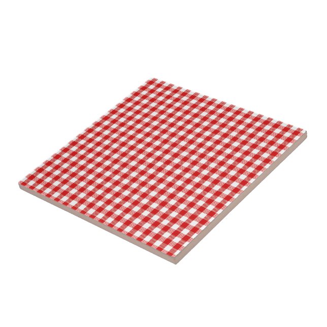 Carreau Vérification rouge et blanc (Côté)