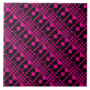 Carreau Vérifié, Chèques - Magenta et Noir