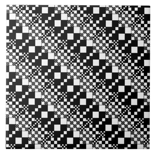 Carreau Vérifié, Chèques - noir et blanc (Devant)