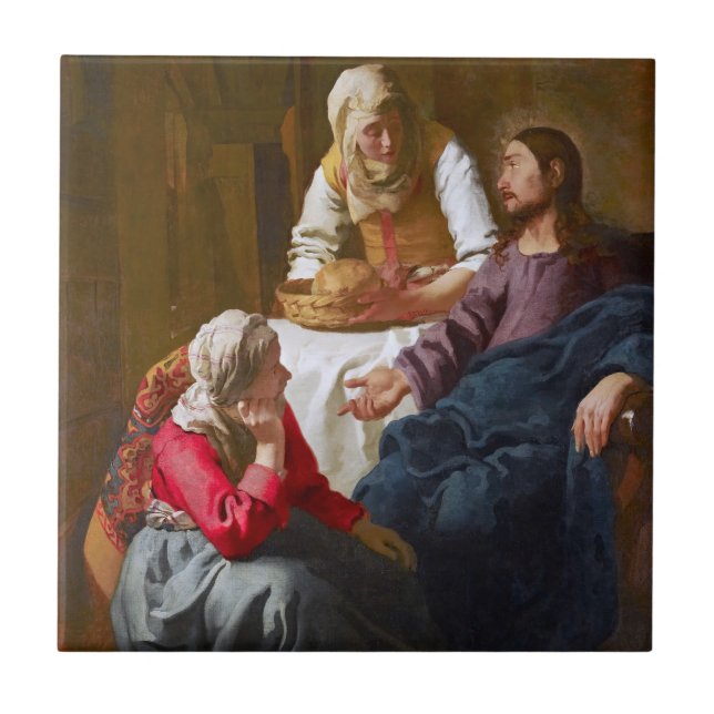 Carreau Vermeer - Christ dans la Maison de Martha et Marie (Devant)