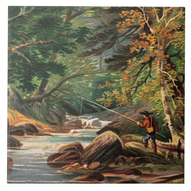 Carreau Vermont Scenery, The Trout Stream, (Devant)