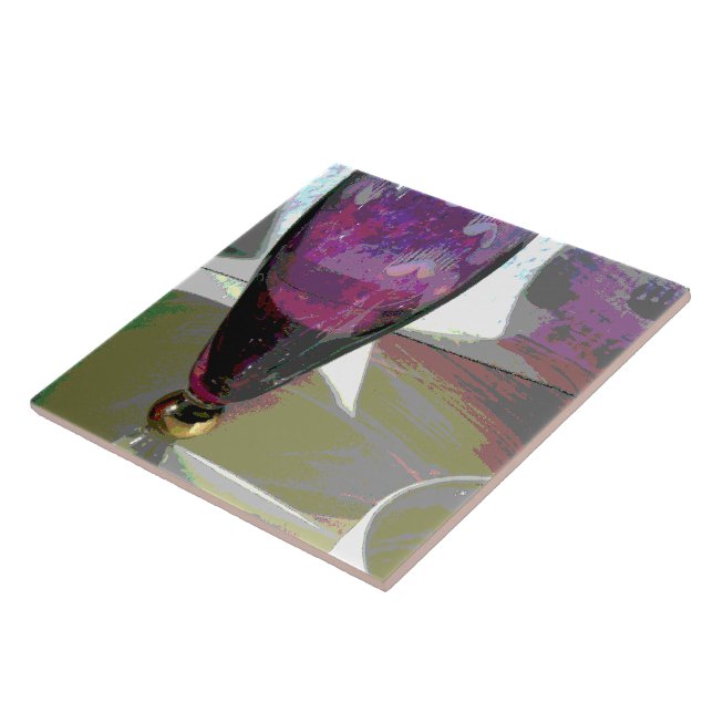 Carreau Verre à fluide pourpre avec ombre (Côté)