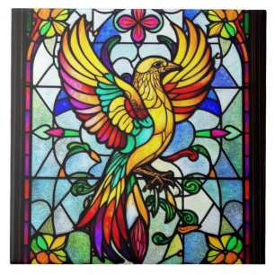 Carreau Verre coloré Oiseaux Animaux inspirés