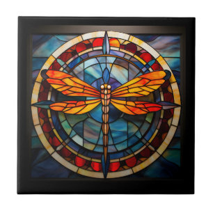 Carreau verre de libellule