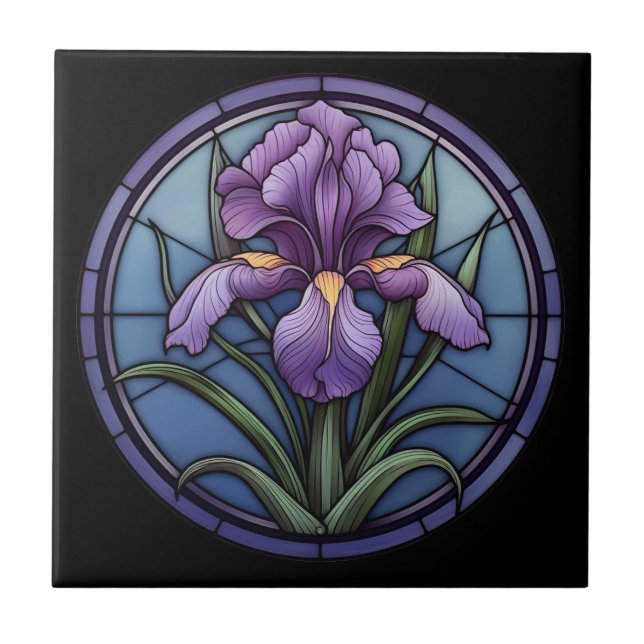 Carreau Verre Iris Violet (Devant)