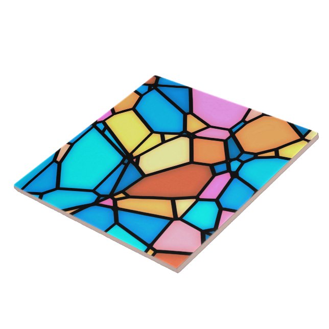 Carreau Verre multicolore  (Côté)