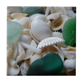 Carreau Verre vert-foncé de mer