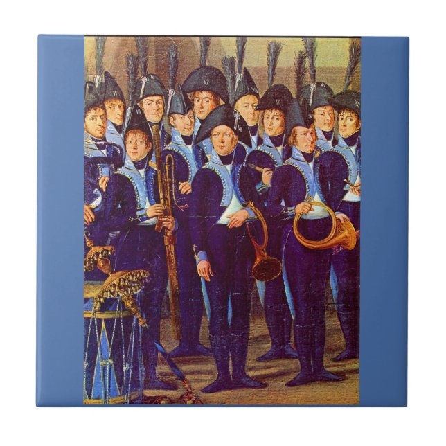 Carreau vers 1800 Musiciens militaires européens (Devant)