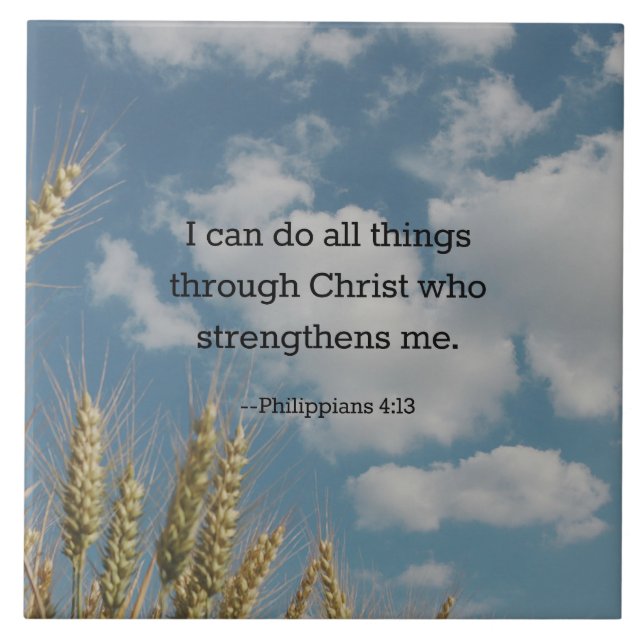 Carreau Verset de la Bible, Philippiens 4:13 (Devant)