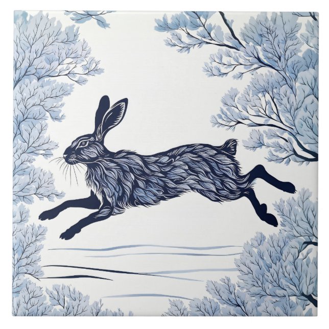 Carreau Version étendue Snowy Serenity. (Devant)