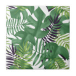 Carreau Vert Jungle Feuille Nature sans couture Motif blan<br><div class="desc">Belle illustration chic moderne et élégante,  sans couture motif de feuilles de jungle verte fraîche sur un arrière - plan blanc. Le motif se poursuit de façon transparente quand vous mettez plus de tuiles ensemble.</div>