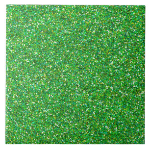 Carreau Vert métallique, brillant et brillant