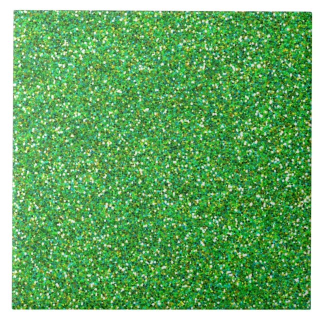 Carreau Vert métallique, brillant et brillant (Devant)