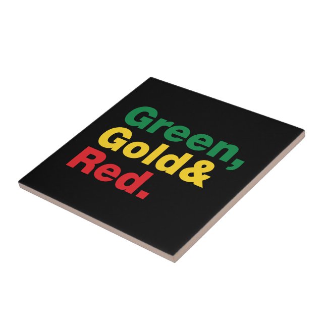 Carreau Vert, Or & Rouge. (Côté)