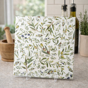 Carreau Vert sauge aquarelle olives chic campagne français