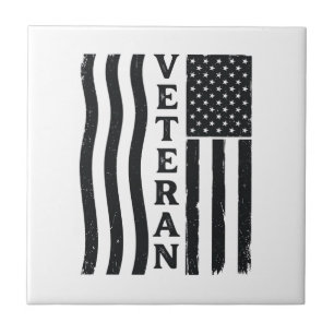 Carreau Vêtement vétéran américain drapeau vintage vecteur