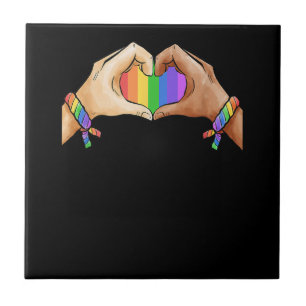 Carreau Vêtements gay pride LGBT Arc-en-ciel T-shirt Tee H