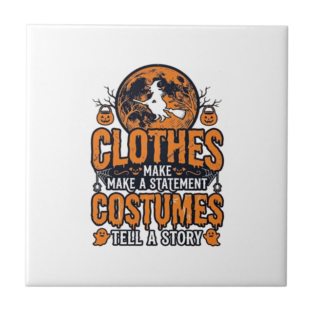 Carreau Vêtements Halloween Vintage Chemise de déclaration (Devant)