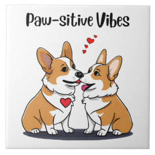 Carreau Vibes Corgis en amour