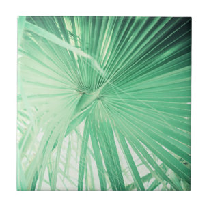 Carreau Vibes d'été Palm Tree Feuilles Pale Green