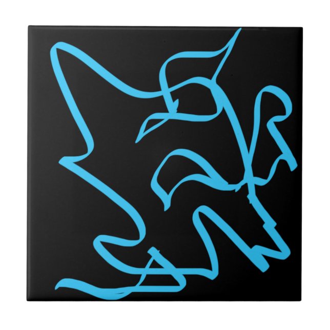 Carreau Vibes positives de la couleur Joyeux art Abstrait (Devant)