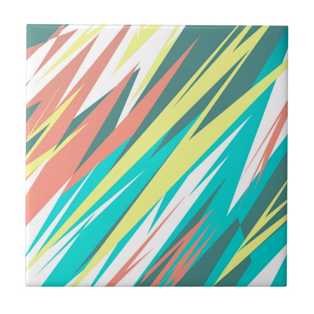 Carreau Vibes positives Joyeuses couleurs pastel Art Abstr (Devant)